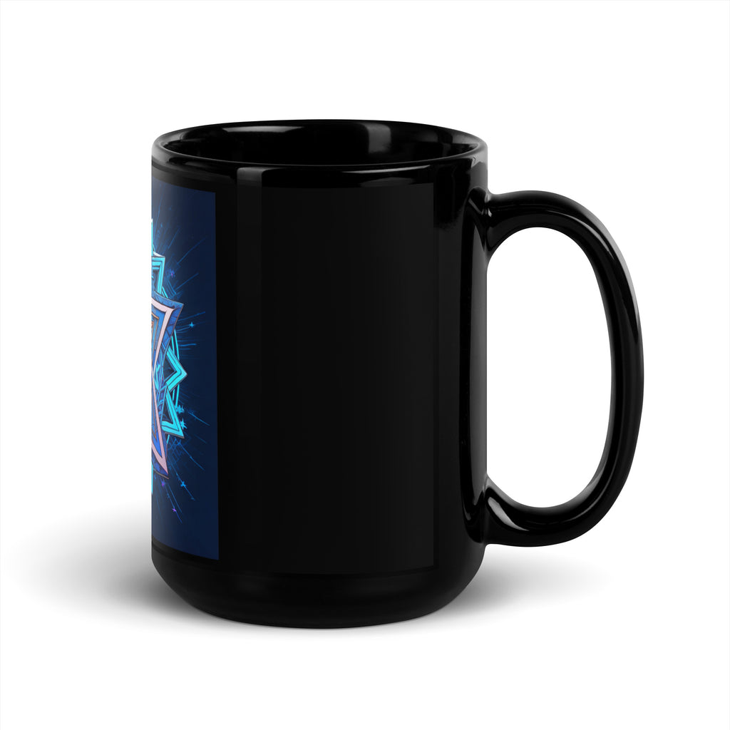Magic Sound | Star of David | Black Glossy Mug Jouparty