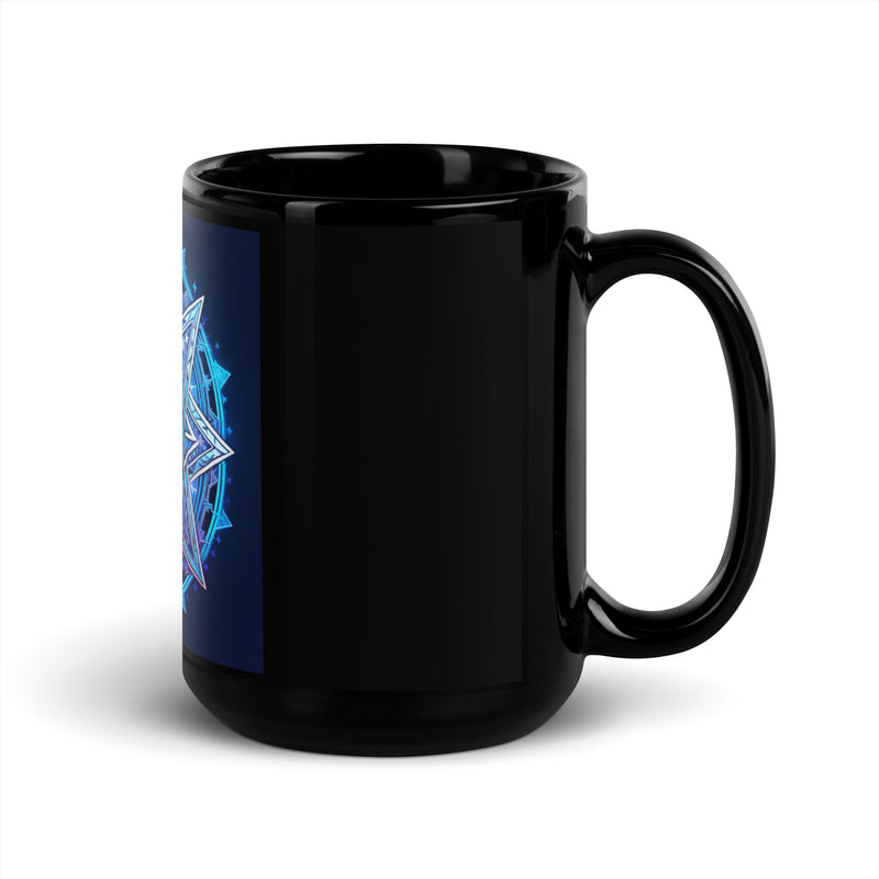 Magic Sound | Star of David | Black Glossy Mug