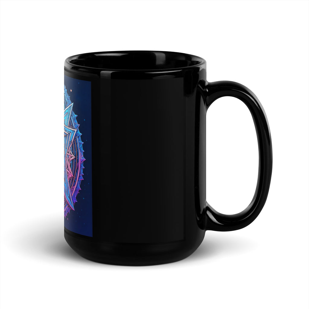 Magic Sound | Star of David | Black Glossy Mug Jouparty