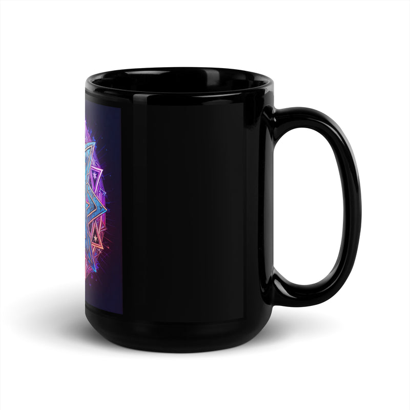 Magic Sound | Star of David | Black Glossy Mug