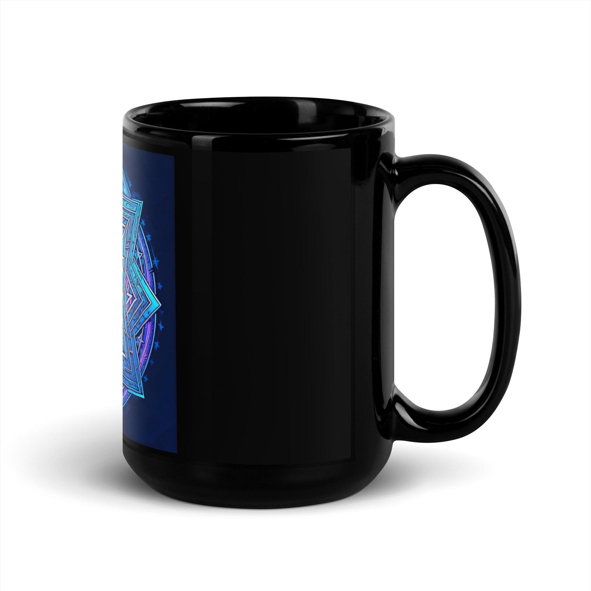 Magic Sound | Star of David | Black Glossy Mug