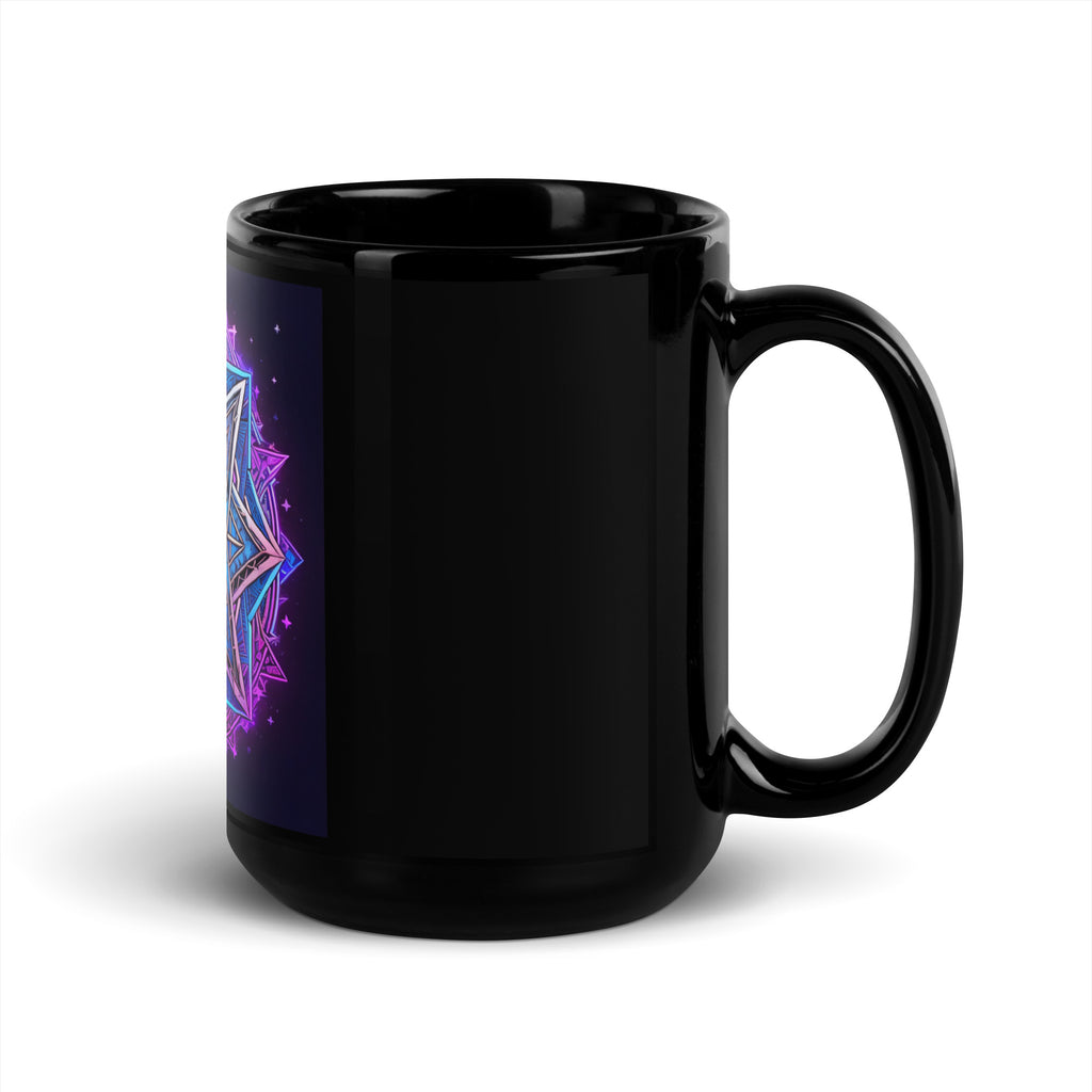 Magic Sound | Star of David | Black Glossy Mug Jouparty