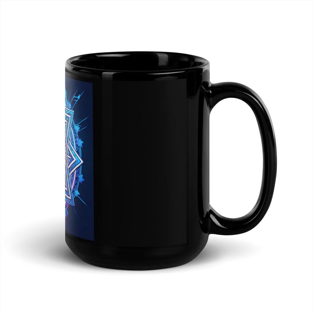 Magic Sound | Star of David | Black Glossy Mug Jouparty