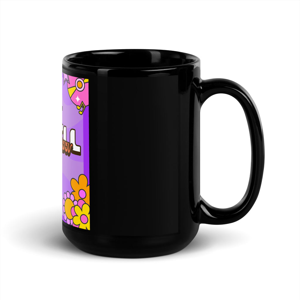 We Will Dance | Retro-Purple Style | Black Glossy Mug Jouparty