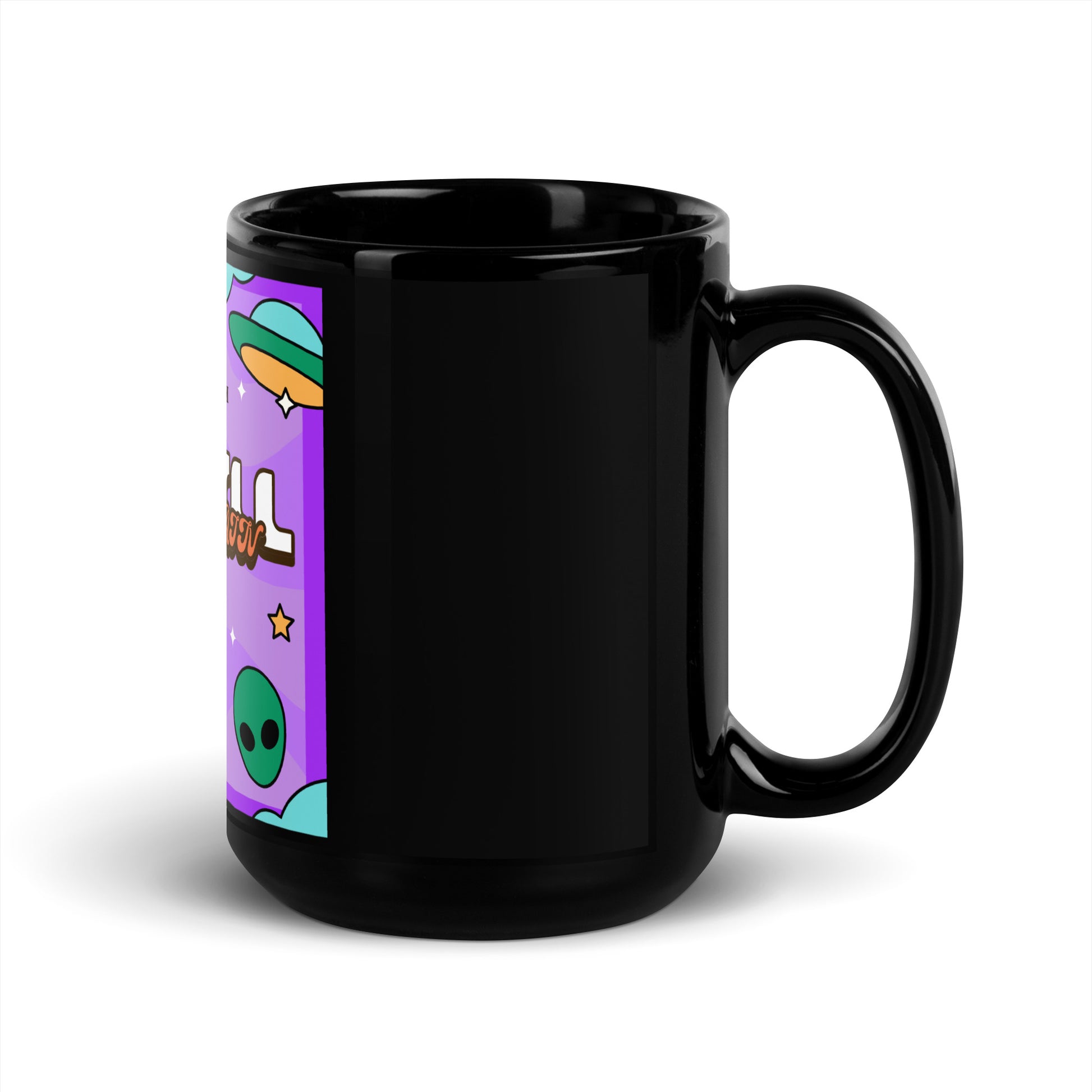 We Will Dance | Retro-Purple Style | Black Glossy Mug Jouparty