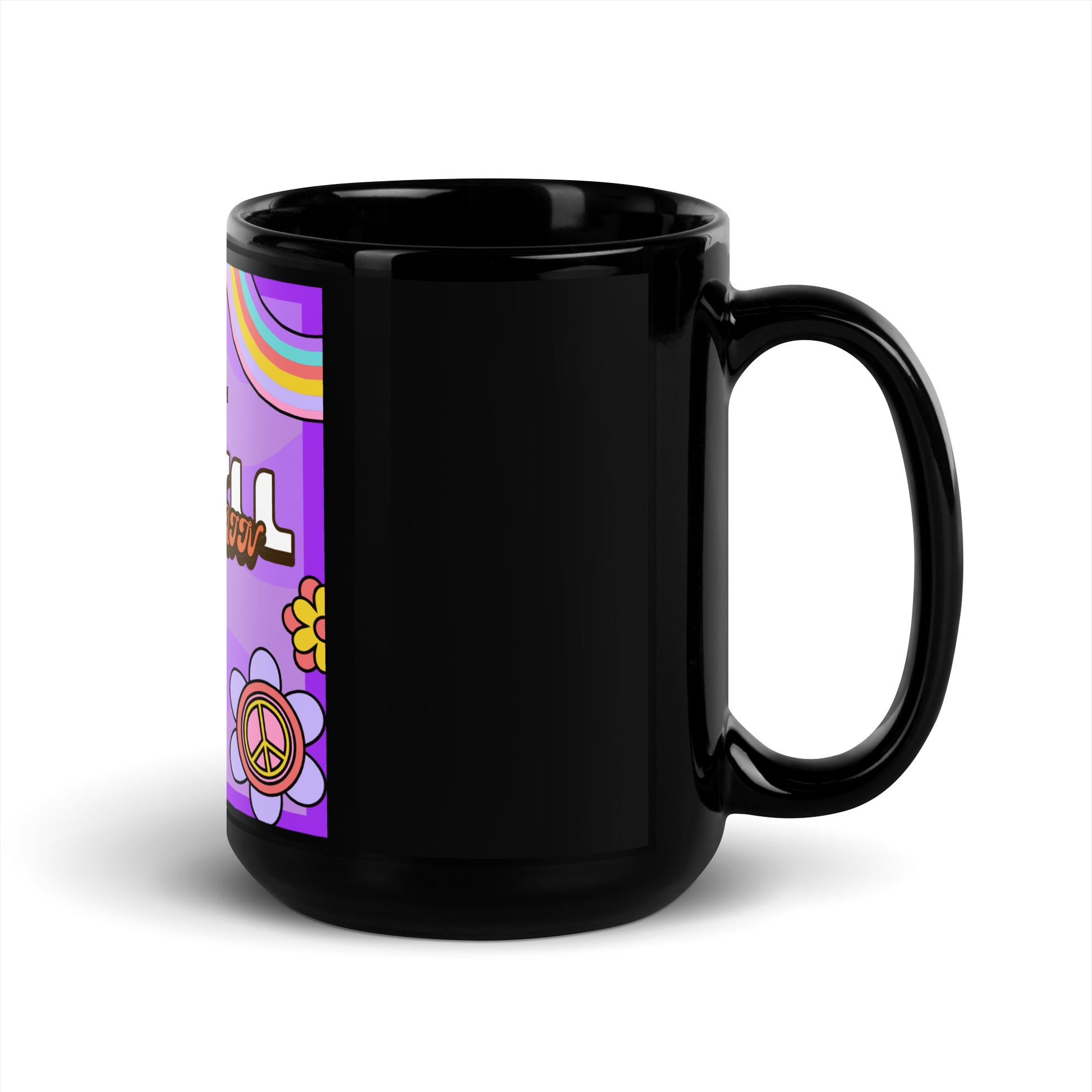 We Will Dance | Retro-Purple Style | Black Glossy Mug Jouparty