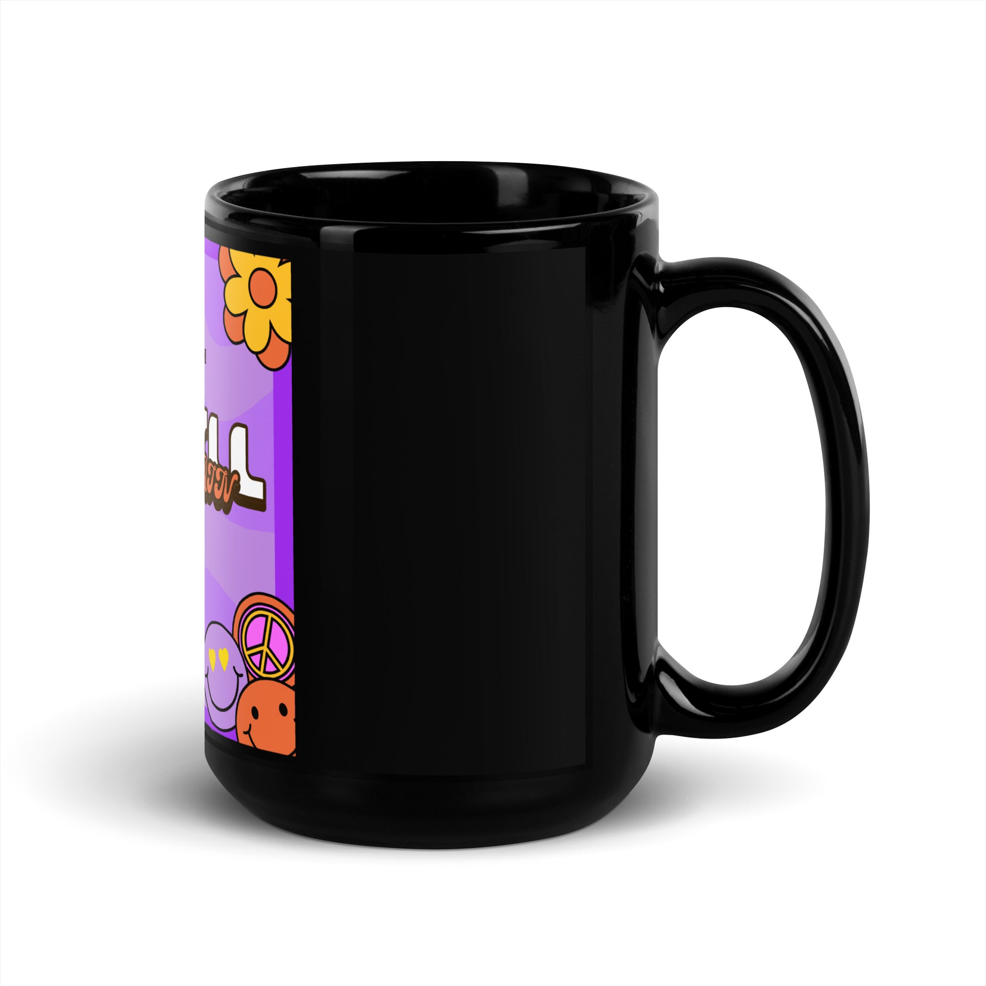 We Will Dance | Retro-Purple Style | Black Glossy Mug Jouparty