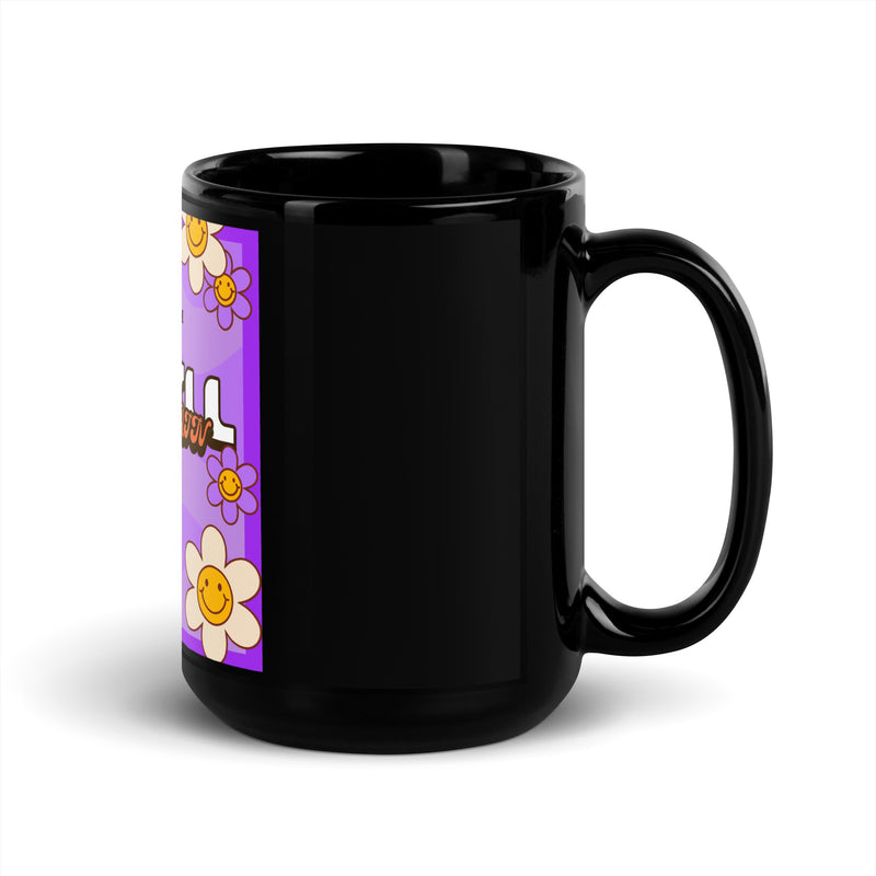 We Will Dance | Retro-Purple Style | Black Glossy Mug