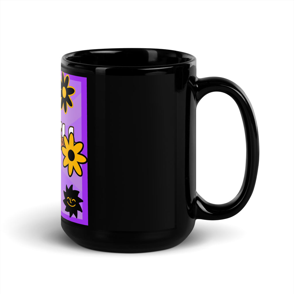 We Will Dance | Retro-Purple Style | Black Glossy Mug