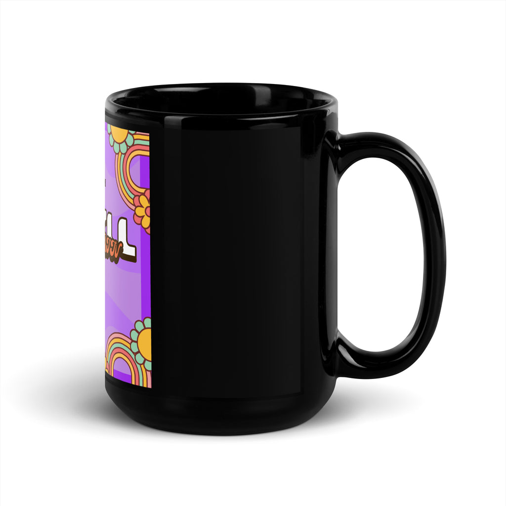 We Will Dance | Retro-Purple Style | Black Glossy Mug Jouparty