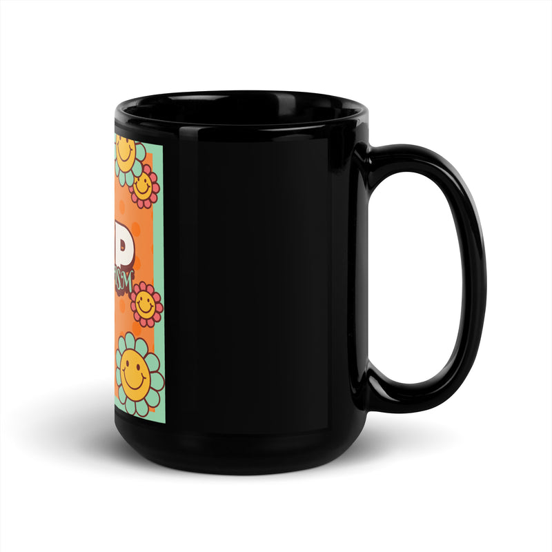 Antisemitism | Retro-Orange Style | Black Glossy Mug