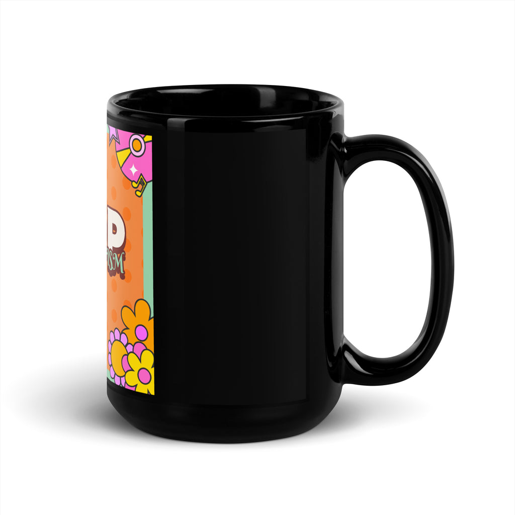 Antisemitism | Retro-Orange Style | Black Glossy Mug Jouparty