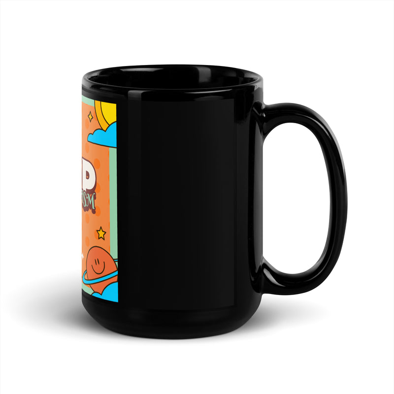 Antisemitism | Retro-Orange Style | Black Glossy Mug