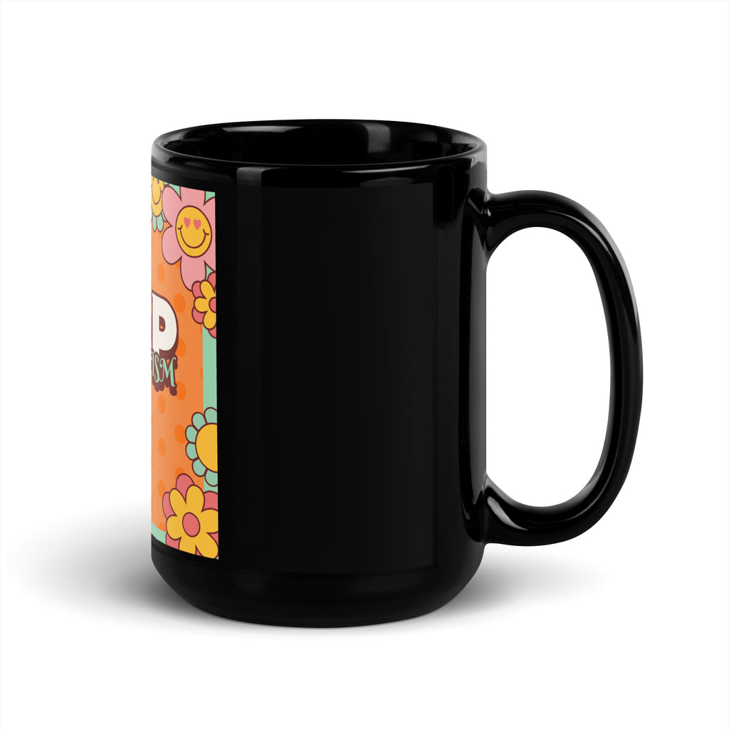 Antisemitism | Retro-Orange Style | Black Glossy Mug Jouparty