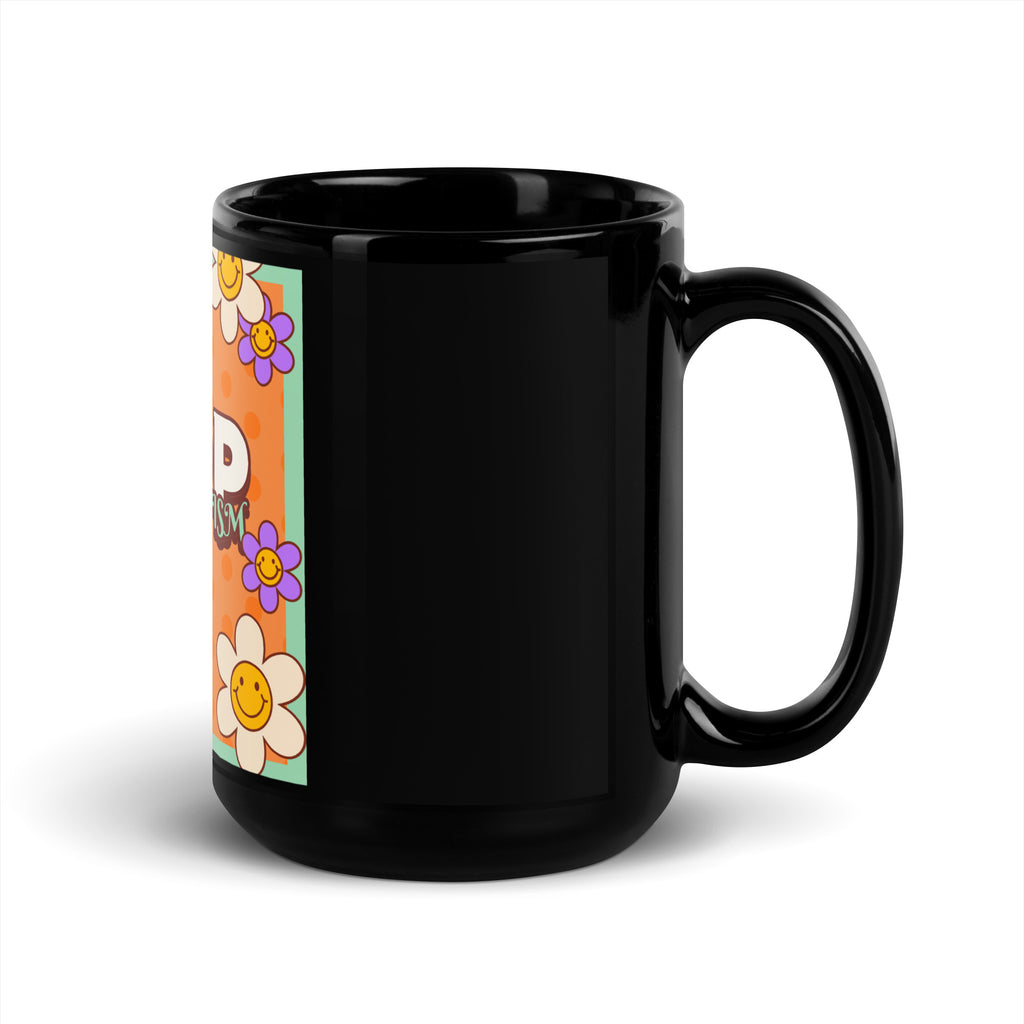 Antisemitism | Retro-Orange Style | Black Glossy Mug Jouparty