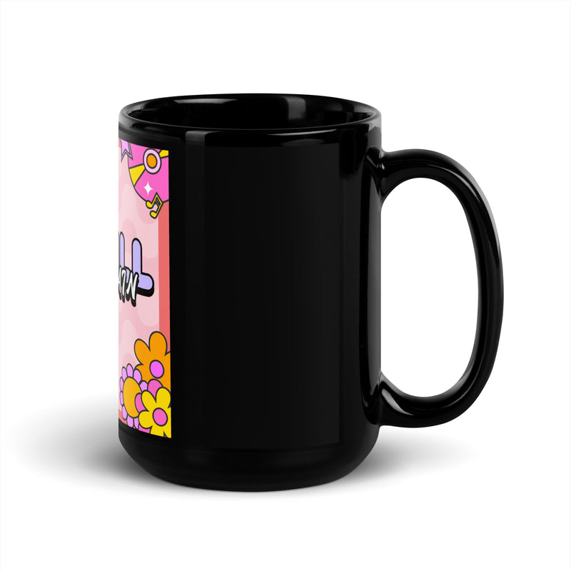 We Will Dance | Retro-Pink Style | Black Glossy Mug