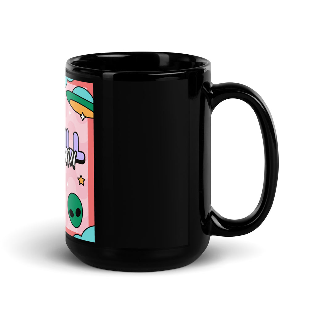 We Will Dance | Retro-Pink Style | Black Glossy Mug Jouparty
