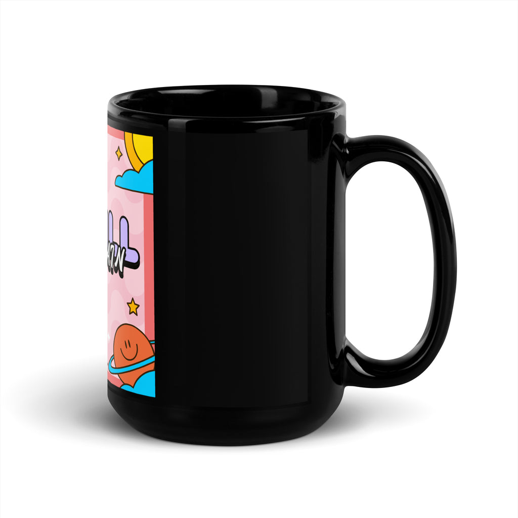 We Will Dance | Retro-Pink Style | Black Glossy Mug Jouparty