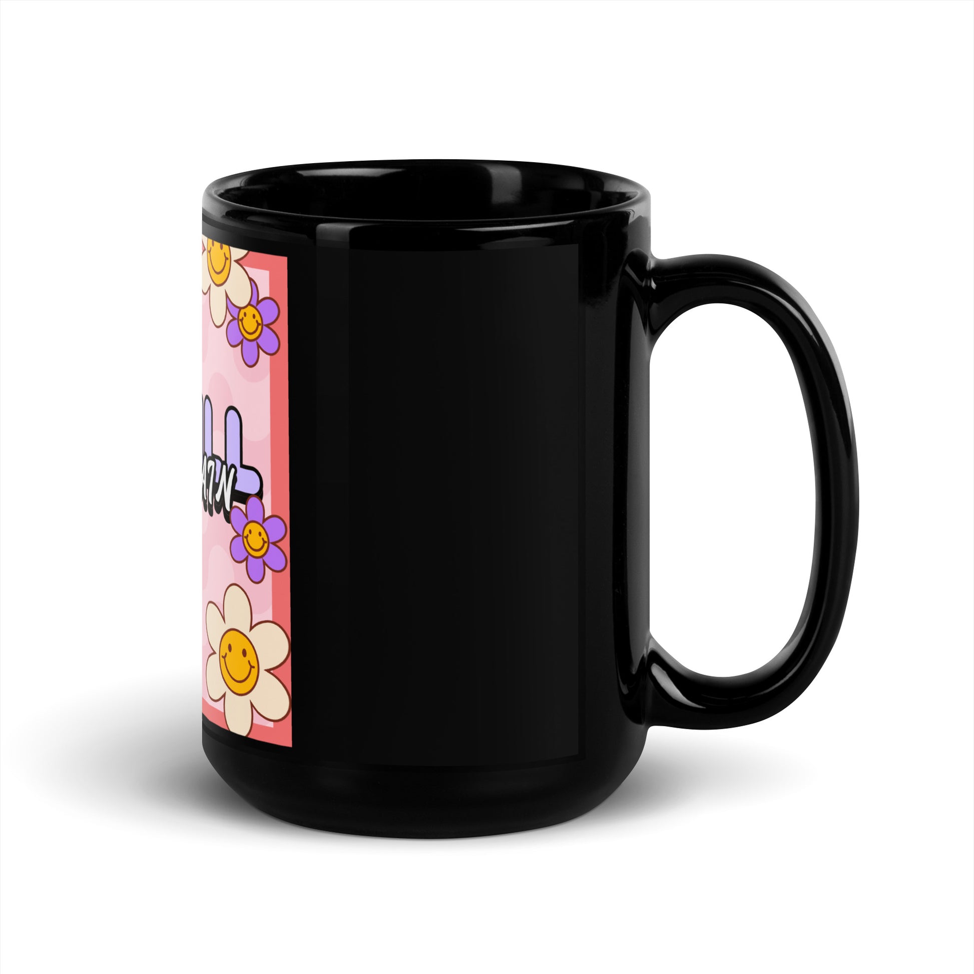We Will Dance | Retro-Pink Style | Black Glossy Mug Jouparty