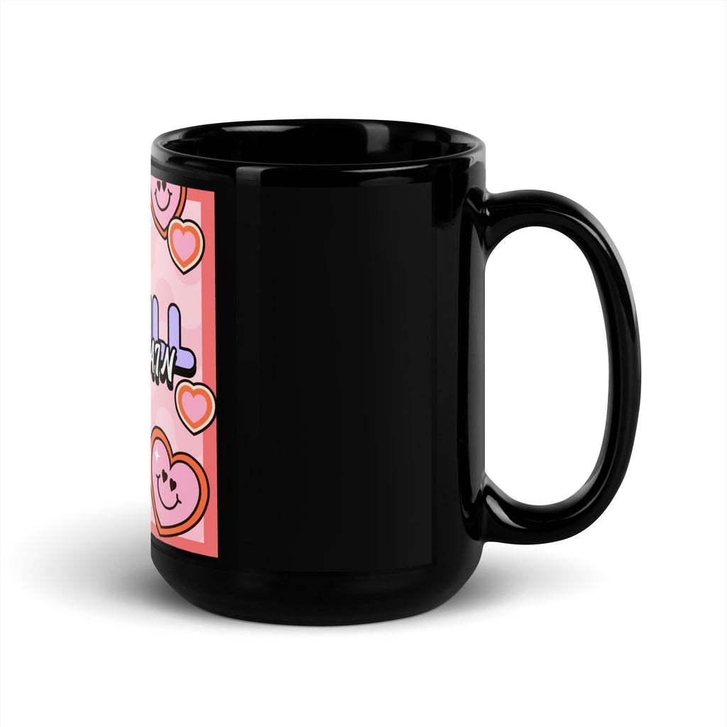 We Will Dance | Retro-Pink Style | Black Glossy Mug Jouparty