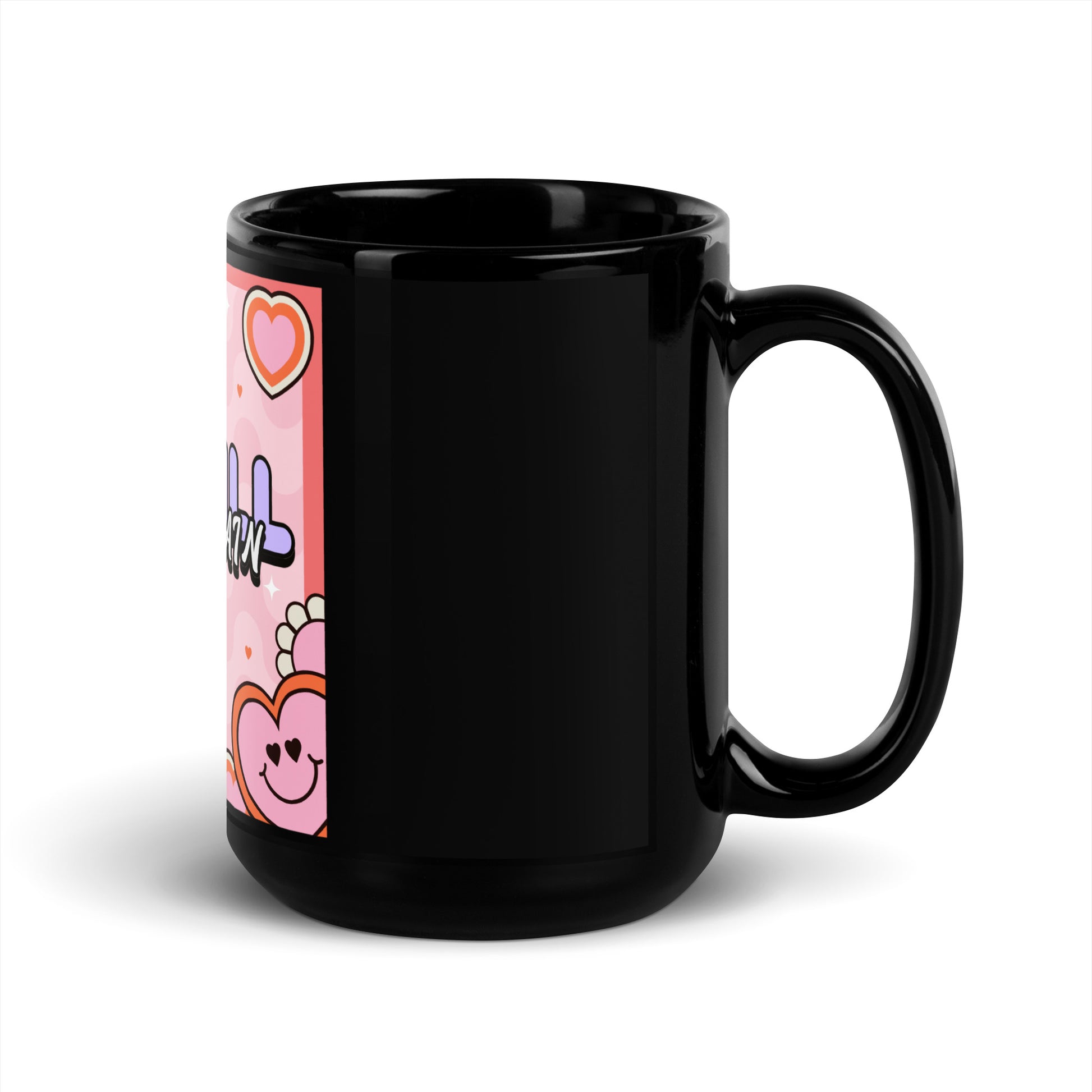 We Will Dance | Retro-Pink Style | Black Glossy Mug Jouparty