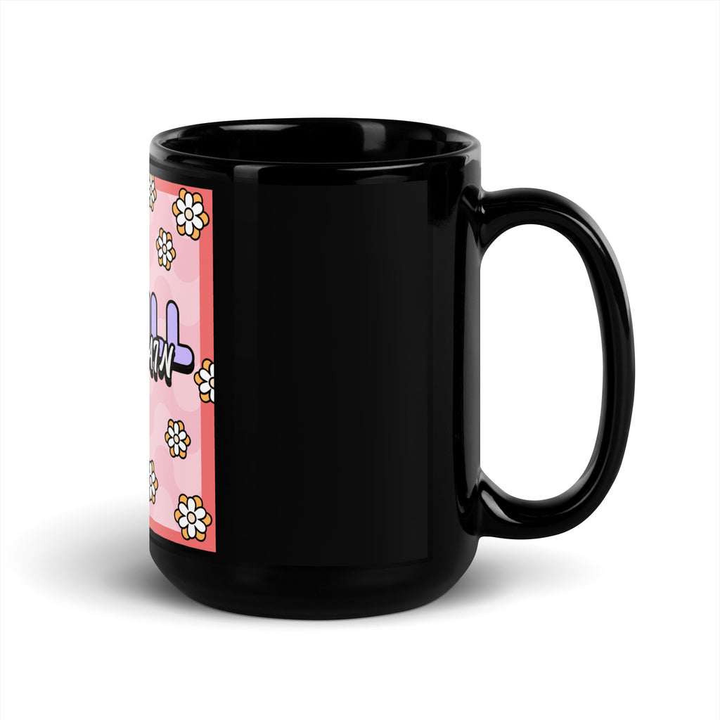 We Will Dance | Retro-Pink Style | Black Glossy Mug Jouparty