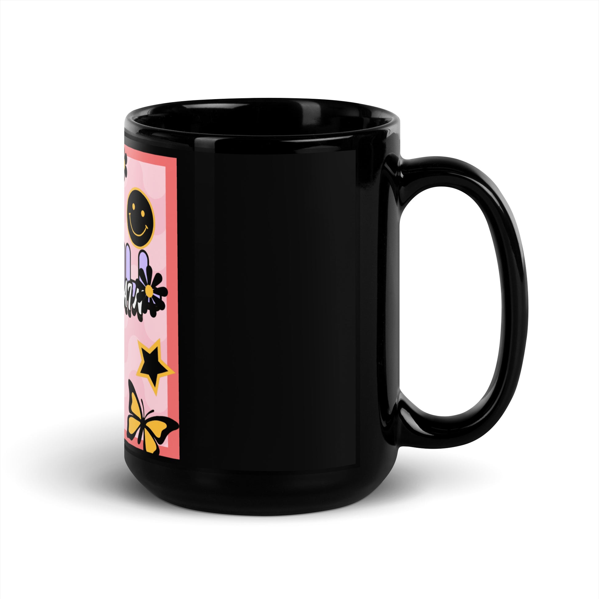 We Will Dance | Retro-Pink Style | Black Glossy Mug