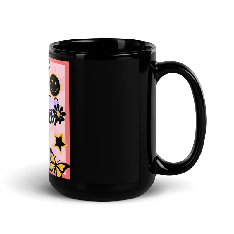 We Will Dance | Retro-Pink Style | Black Glossy Mug