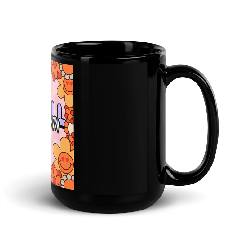 We Will Dance | Retro-Pink Style | Black Glossy Mug