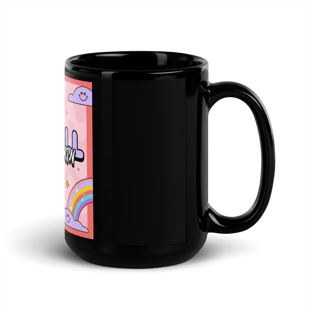 We Will Dance | Retro-Pink Style | Black Glossy Mug Jouparty