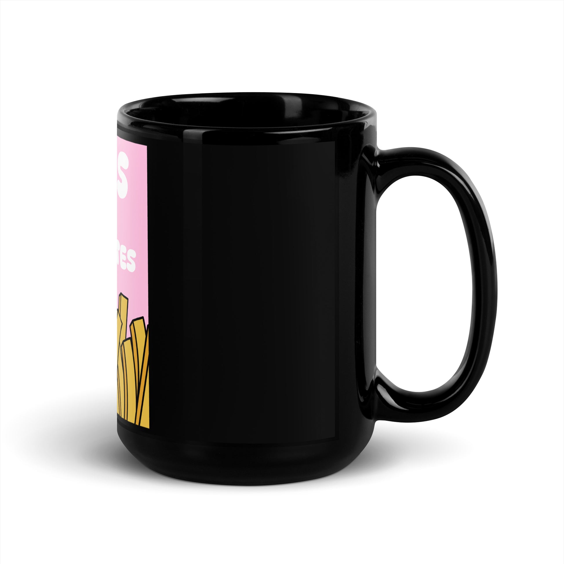 Fries Over Antisemites | Black Glossy Mug