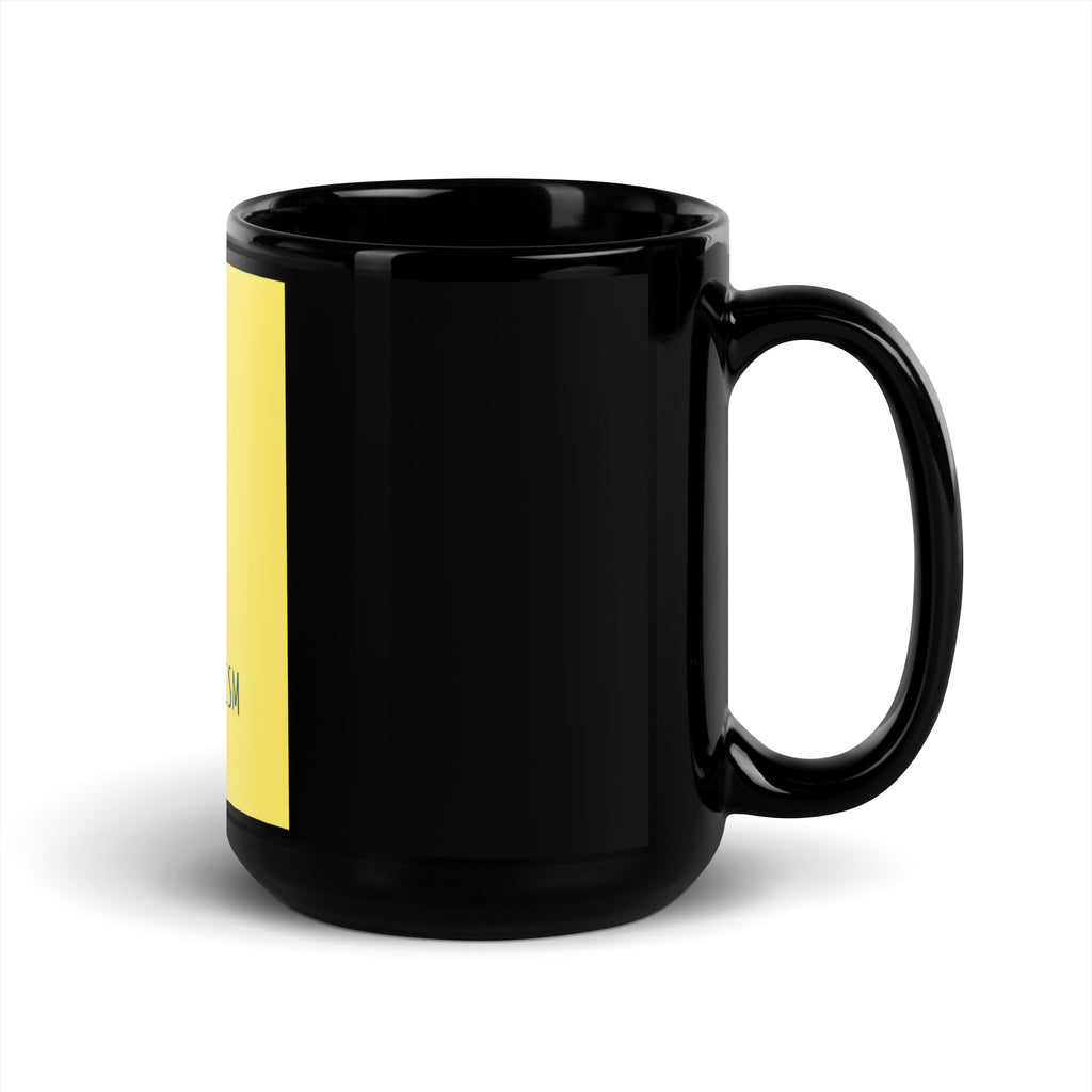 Stop Antisemitism | Plants & Flowers Edition | Black Glossy Mug