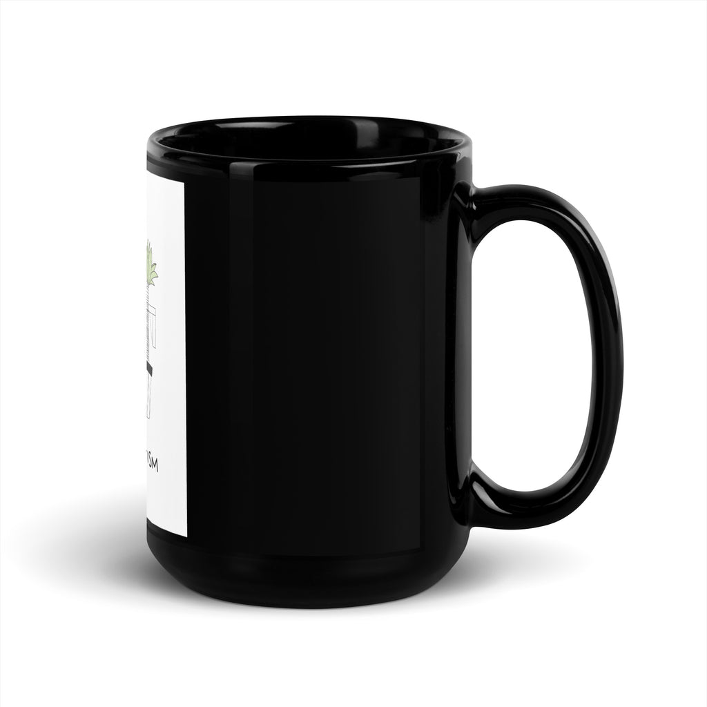 Stop Antisemitism | Plants & Flowers Edition | Black Glossy Mug
