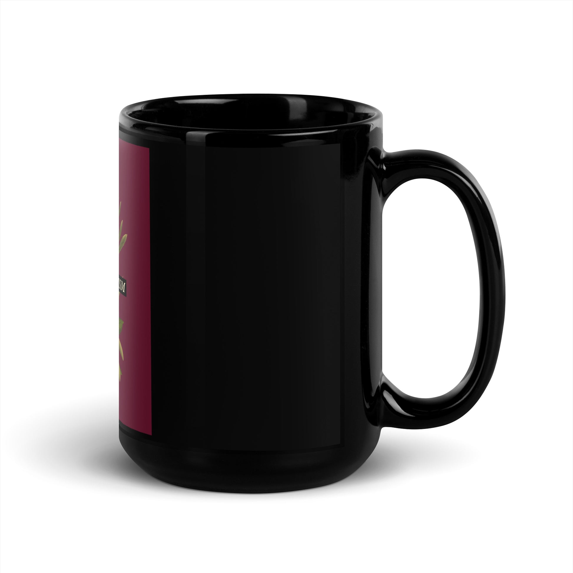 Stop Antisemitism | Plants & Flowers Edition | Black Glossy Mug