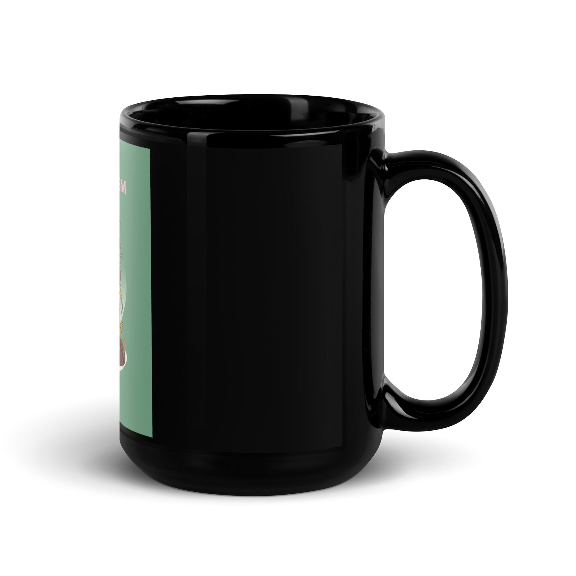 Stop Antisemitism | Plants & Flowers Edition | Black Glossy Mug