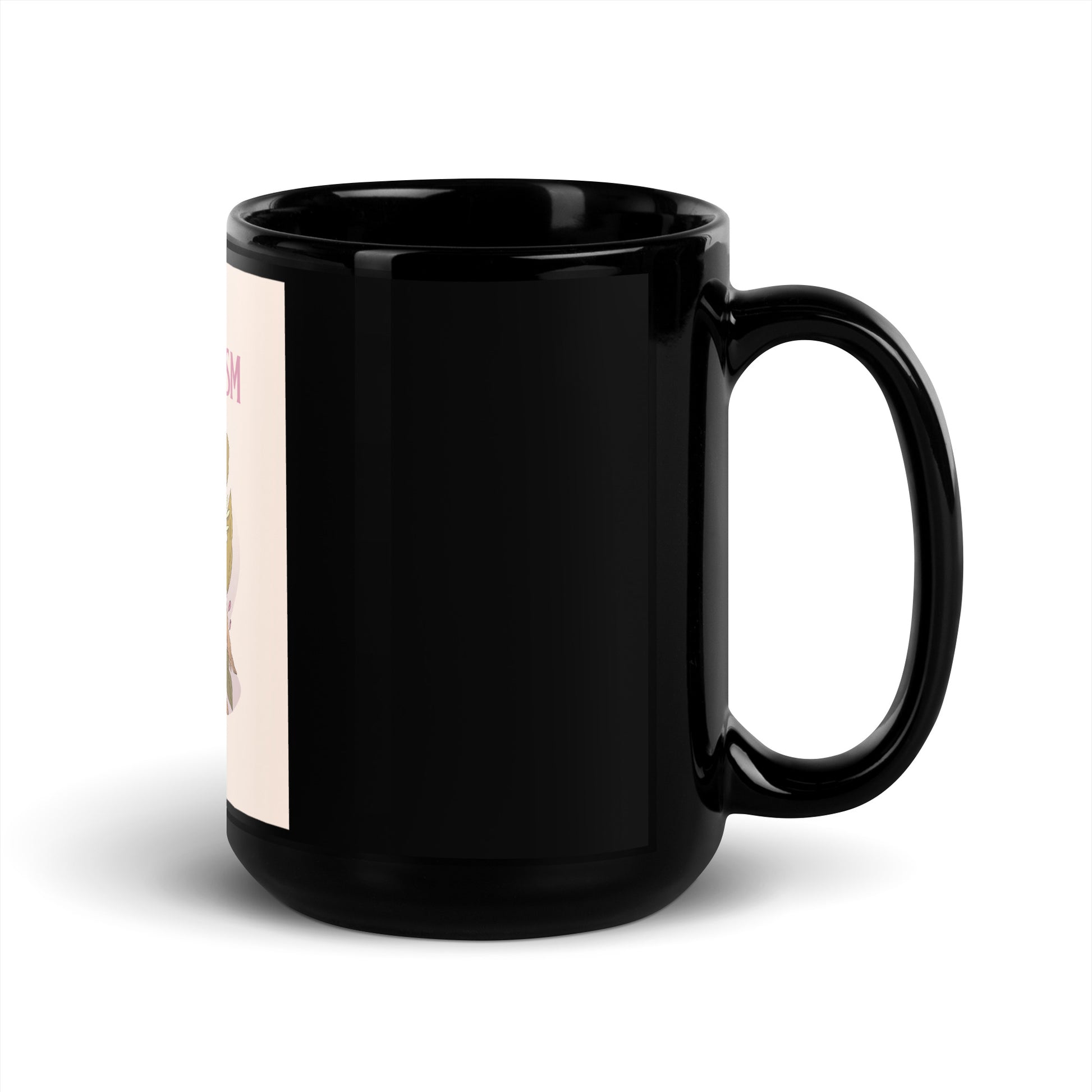 Stop Antisemitism | Plants & Flowers Edition | Black Glossy Mug
