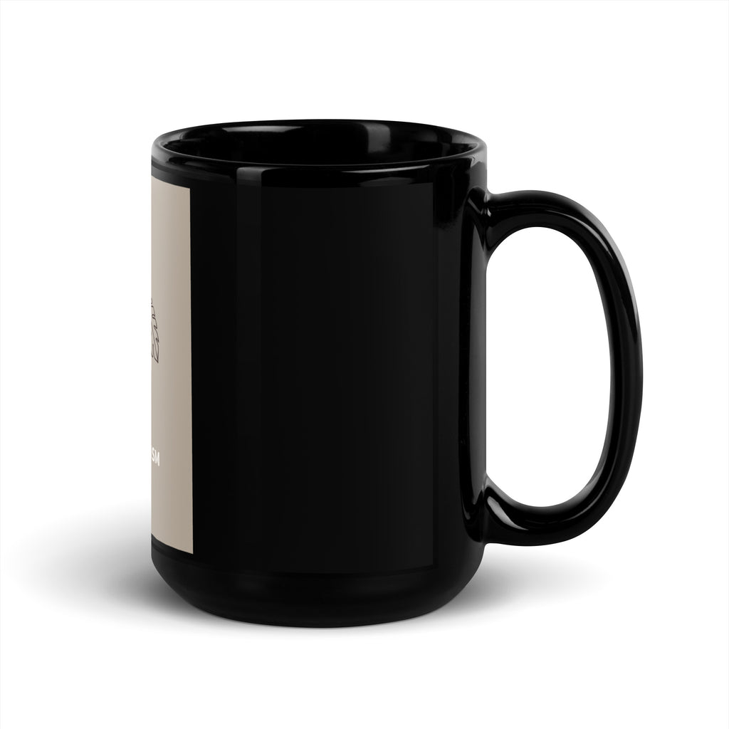 Stop Antisemitism | Plants & Flowers Edition | Black Glossy Mug