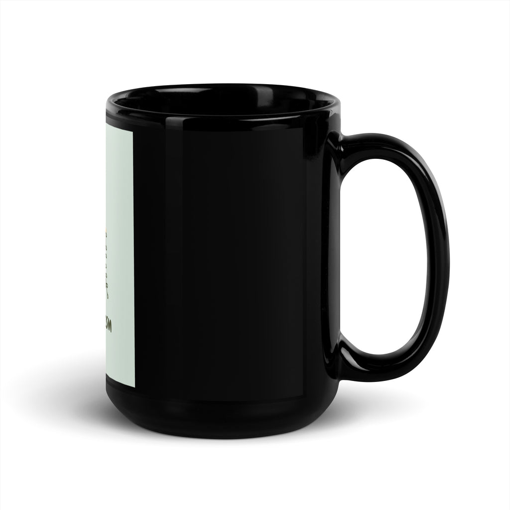 Stop Antisemitism | Plants & Flowers Edition | Black Glossy Mug