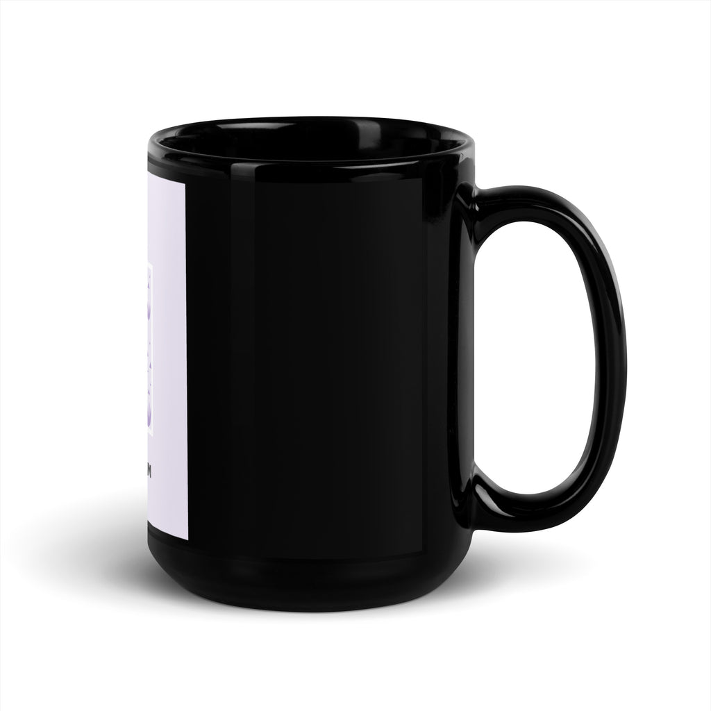 Stop Antisemitism | Plants & Flowers Edition | Black Glossy Mug