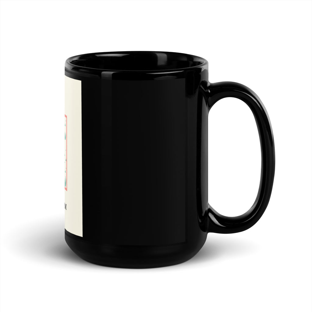 Stop Antisemitism | Plants & Flowers Edition | Black Glossy Mug