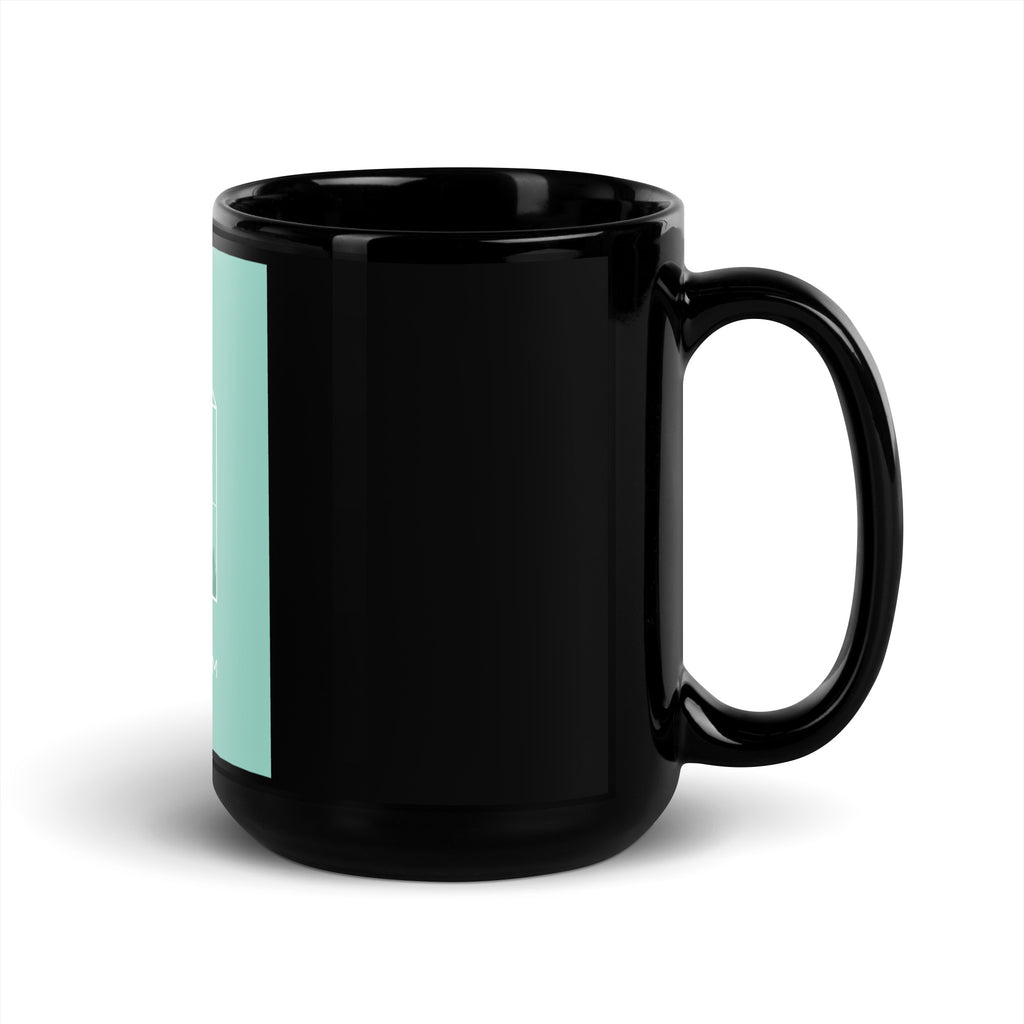 Stop Antisemitism | Plants & Flowers Edition | Black Glossy Mug