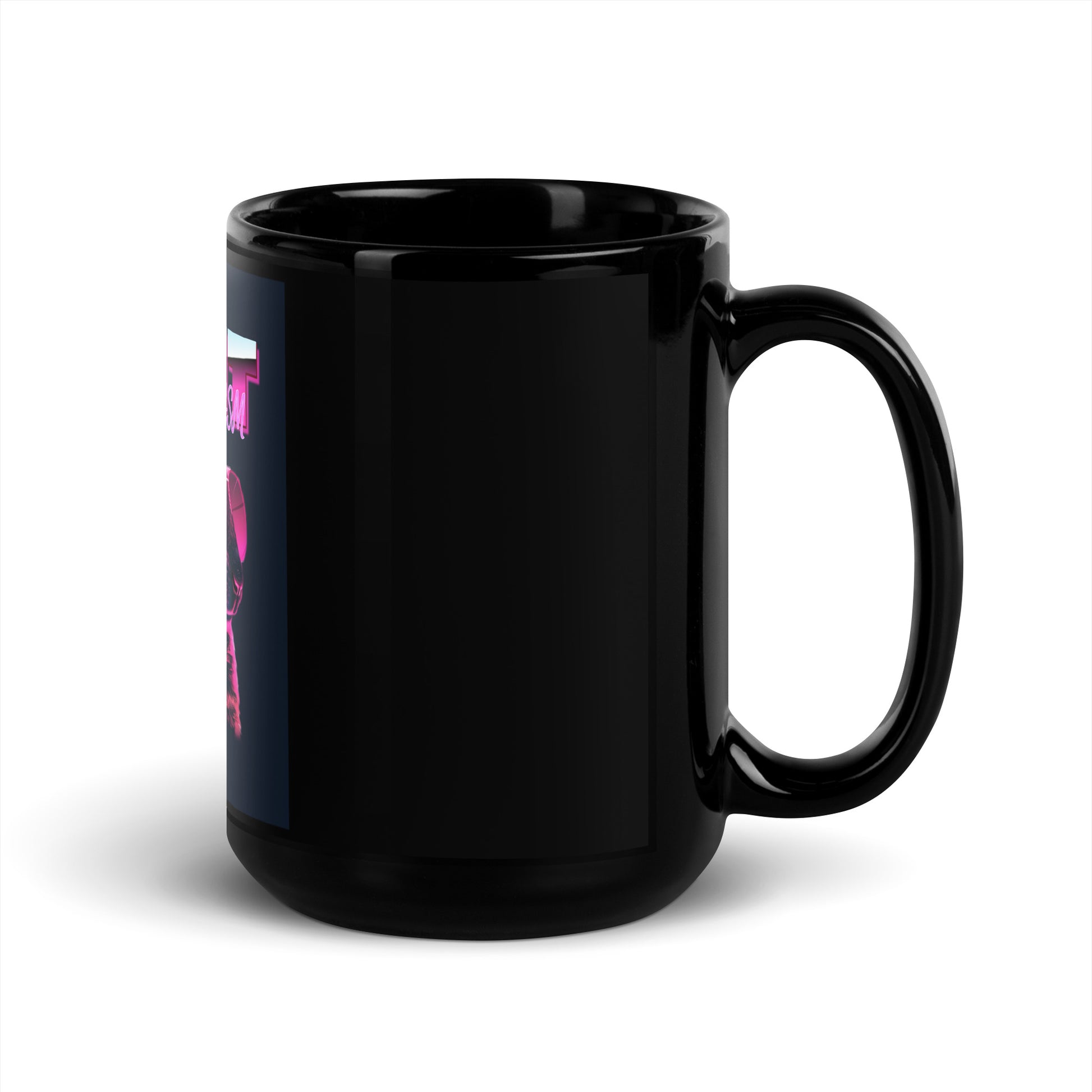 Retro Neon Animal | Fight Antisemitism | Black Glossy Mug