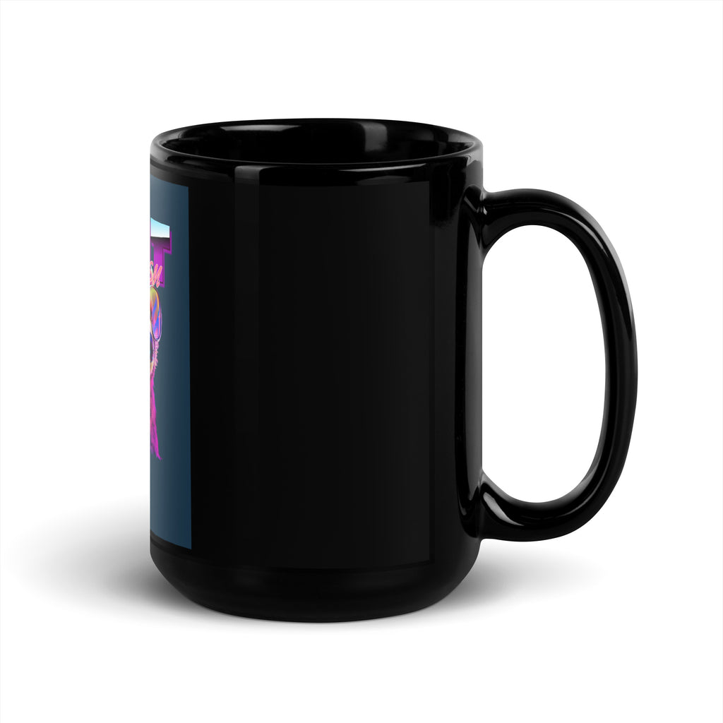 Retro Neon Animal | Fight Antisemitism | Black Glossy Mug