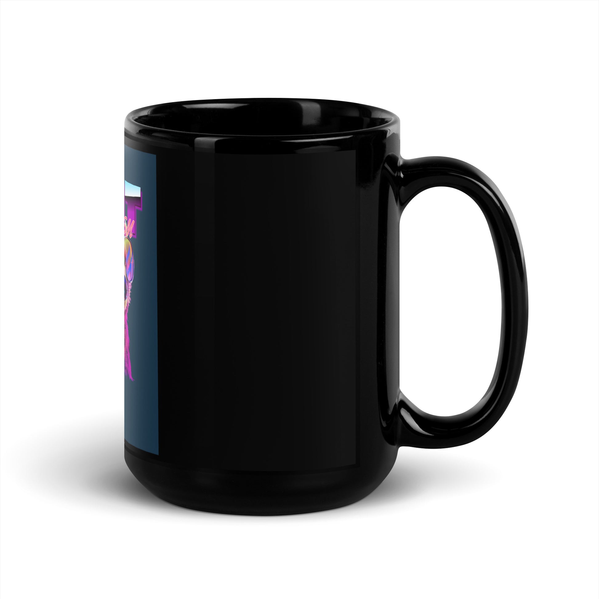Retro Neon Animal | Fight Antisemitism | Black Glossy Mug