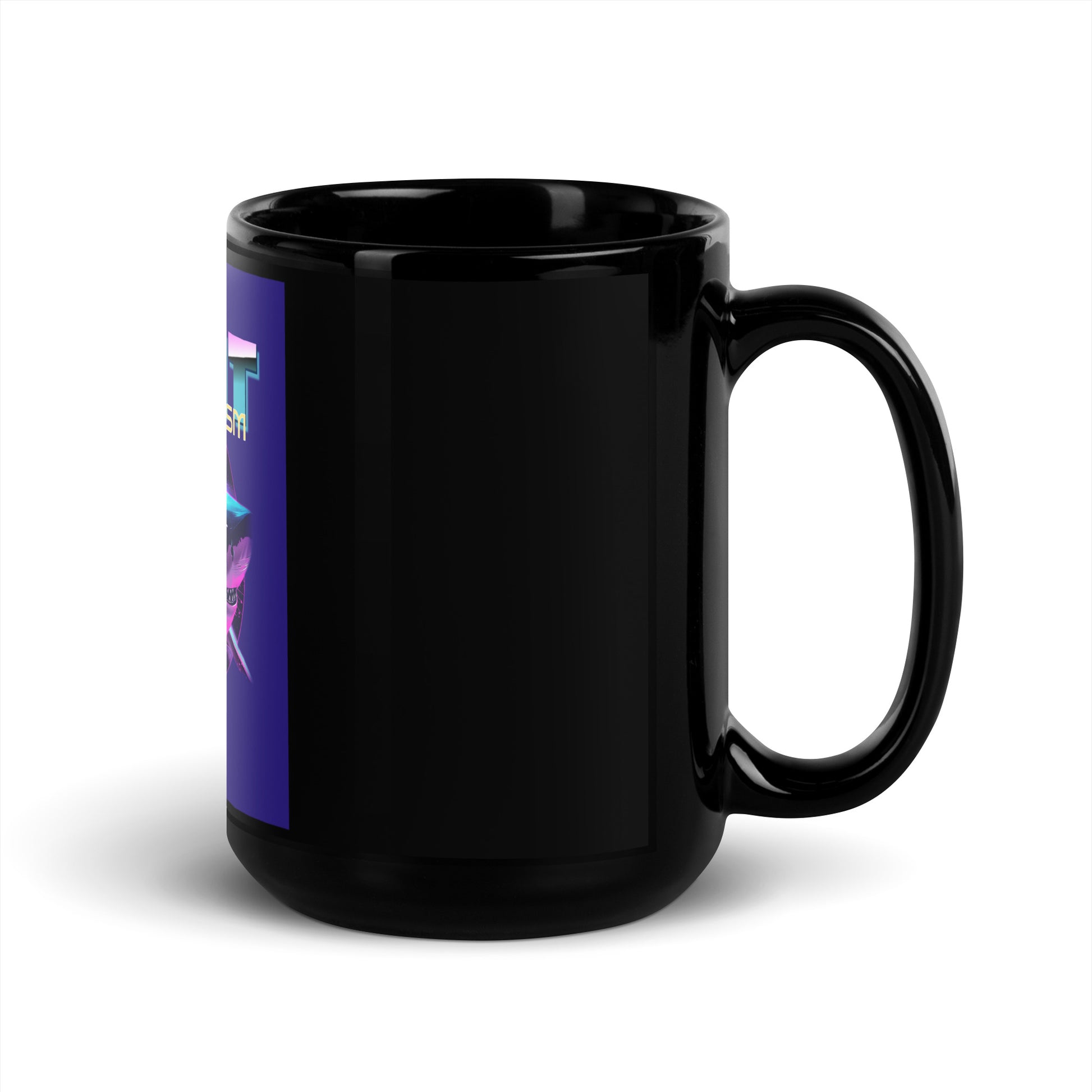 Retro Neon Animal | Fight Antisemitism | Black Glossy Mug