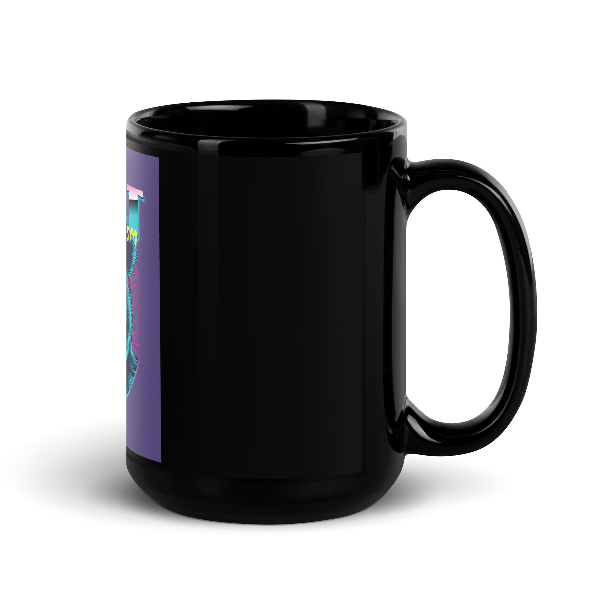 Retro Neon Animal | Fight Antisemitism | Black Glossy Mug