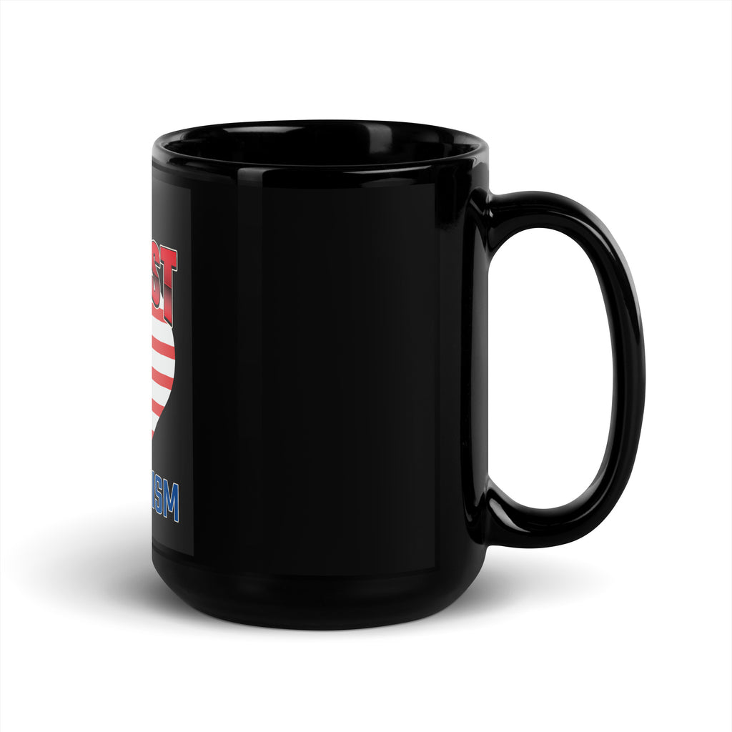USA Edition | United Against Antisemitism | Black Glossy Mug