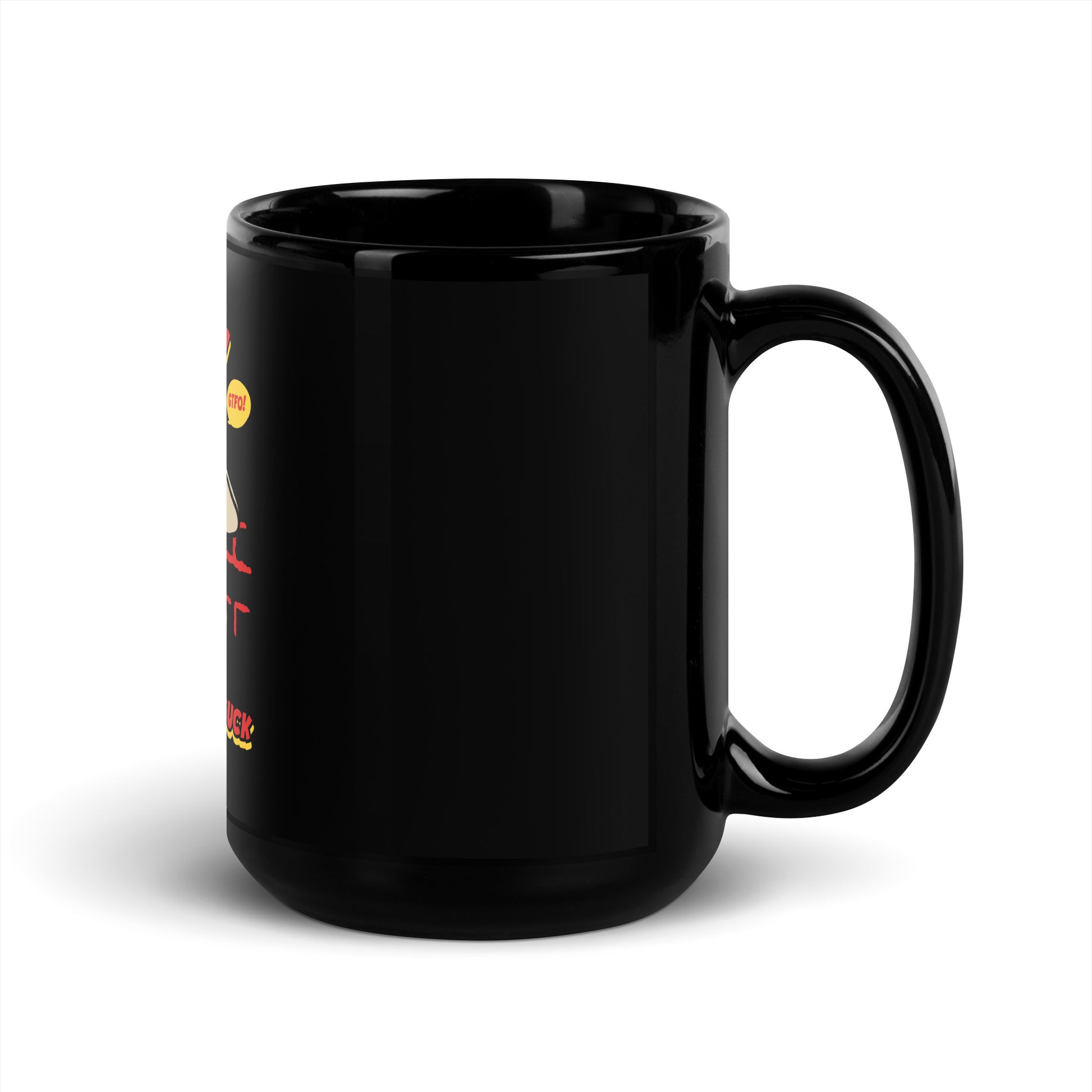 Streetart Graffiti Cartoon | Antisemitism | Black Glossy Mug