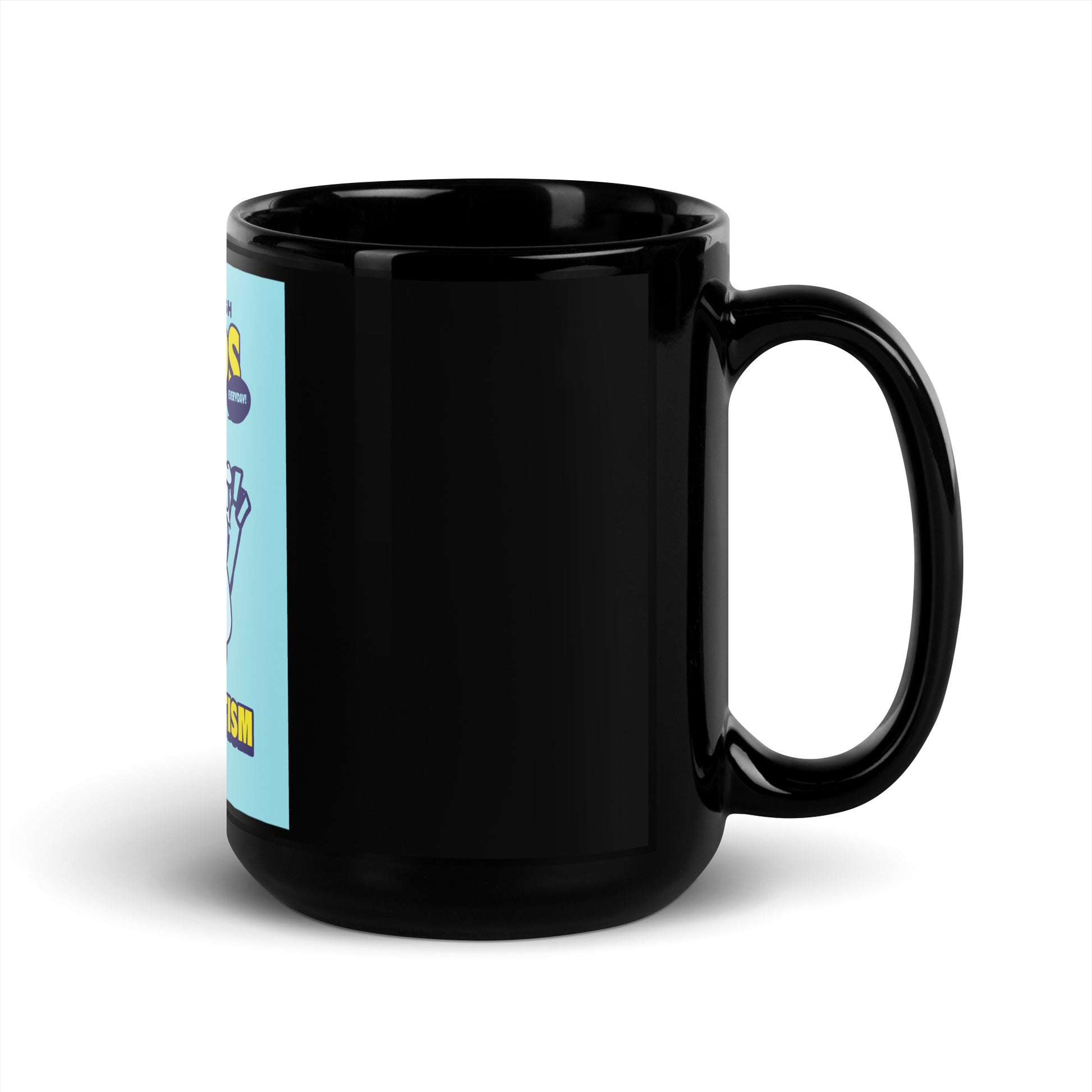 Streetart Graffiti Cartoon | Antisemitism | Black Glossy Mug