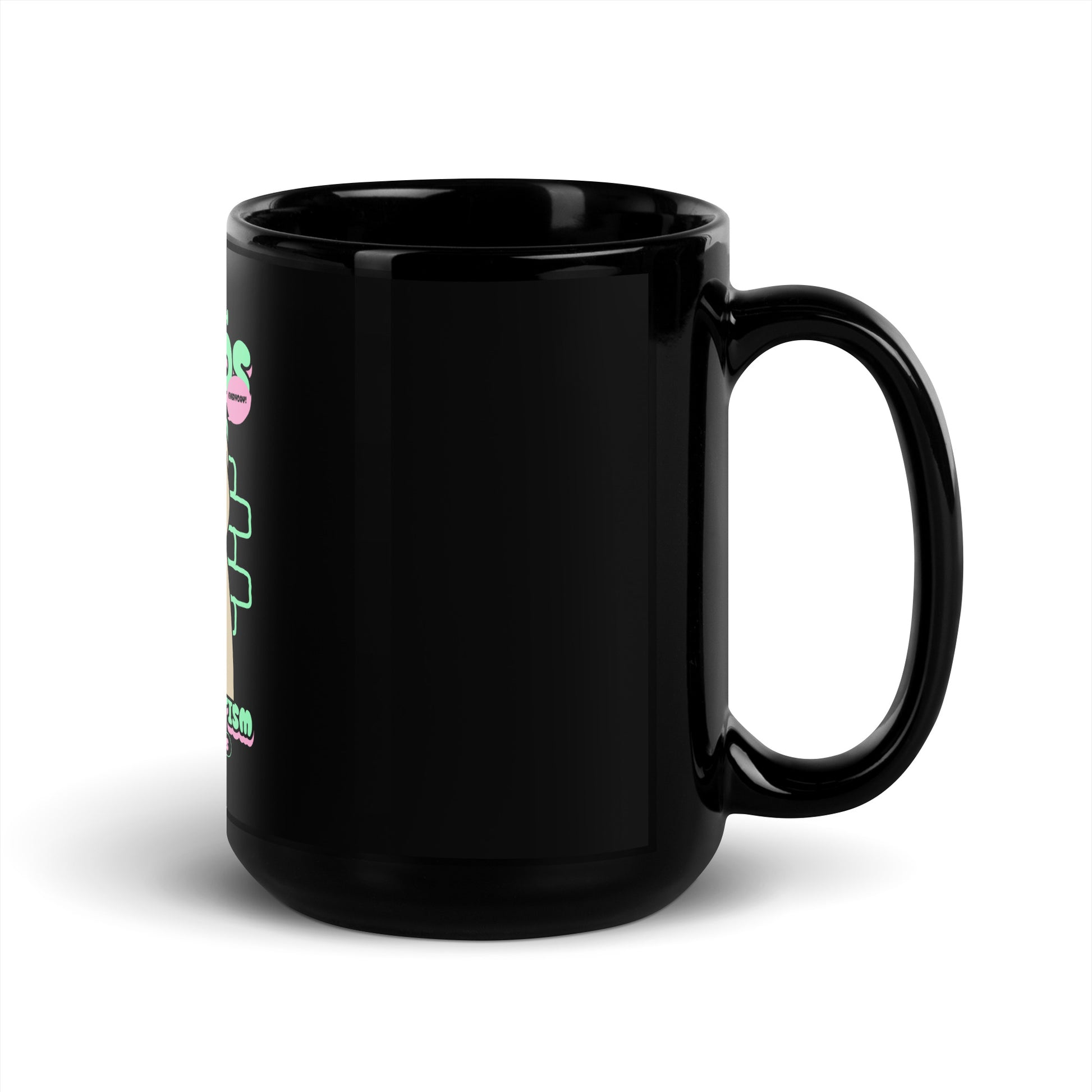 Streetart Graffiti Cartoon | Antisemitism | Black Glossy Mug